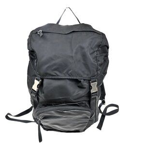 PRADA Tessuto Drawstring Backpack Bag Nylon Leather Black SHW Italy 20KC281